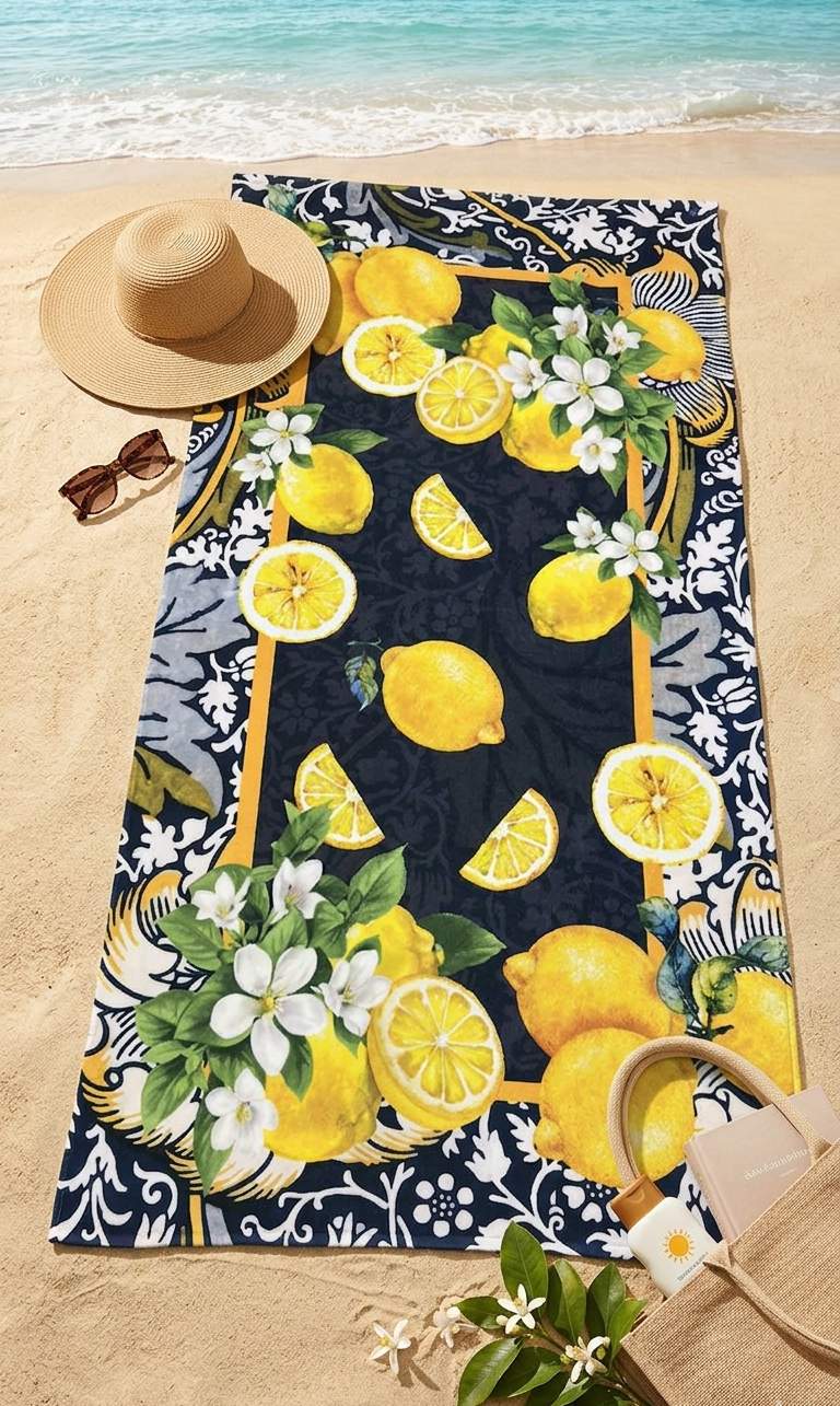 Плажна кърпа Lemons