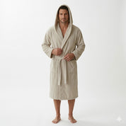 Памучен халат с качулка CLASSIC