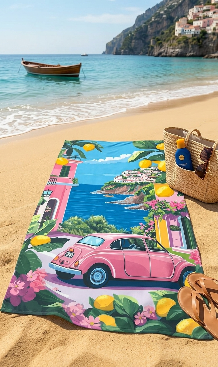 Плажна кърпа Pinkcar