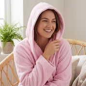 Памучен халат с качулка CLASSIC