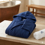 Памучен халат с качулка CLASSIC