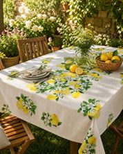 Ленена покривка за маса Lemons