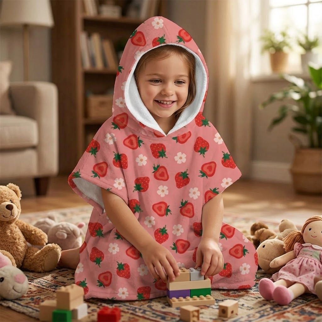 Детско пончо STRAWBERRY