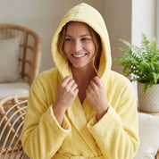 Памучен халат с качулка CLASSIC